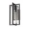 Z-Lite Aura 1 Light Outdoor Wall Light, 8in. W x 16.5in. H, Black 5013M-BK - alternate 8